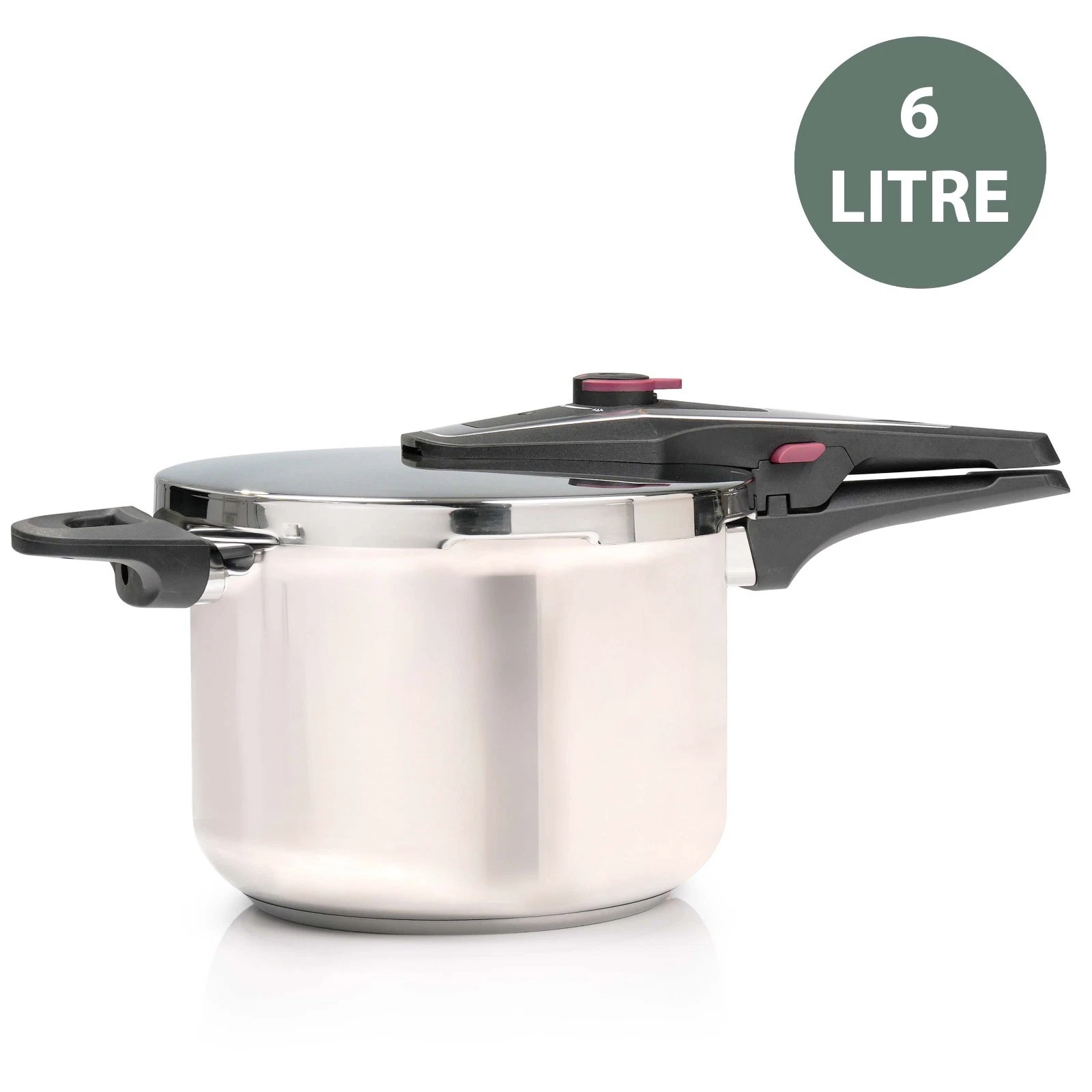 6 Litre Home Dual Handle Stainless Steel Pressure Cooker Kitchen Cookware