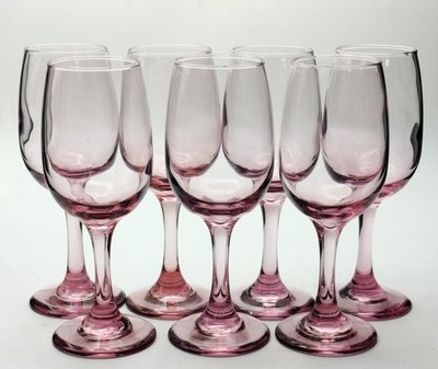 Libbey Glass Company Premiere Rosa Weingläser - 7er Set - 25cl - 82mm hoch.