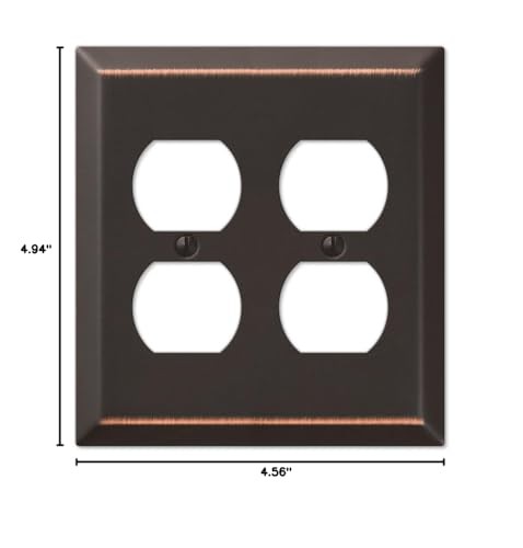 Amerelle 163DDDB Century Wallplate, 2 Duplex, Aged Bronze - Bild 5 von 5