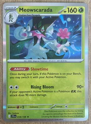 Pokémon TCG Meowscarada 018/159 Scarlet & Violet Journey Together Holo Rare NM