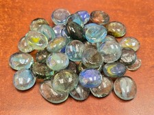 60 PCS MULTI COLORS GLASS PEBBLES AQUARIUM VASE CRAFT DECOR