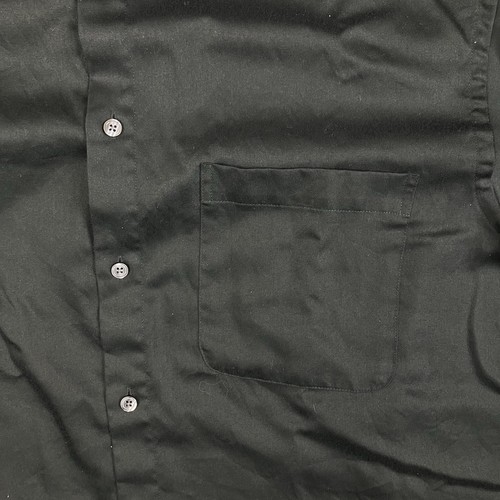 Crazy Horse Shirt Mens 15.5 32/33 Black Casual Pocket Button Up Shirt Sateen - Picture 5 of 9