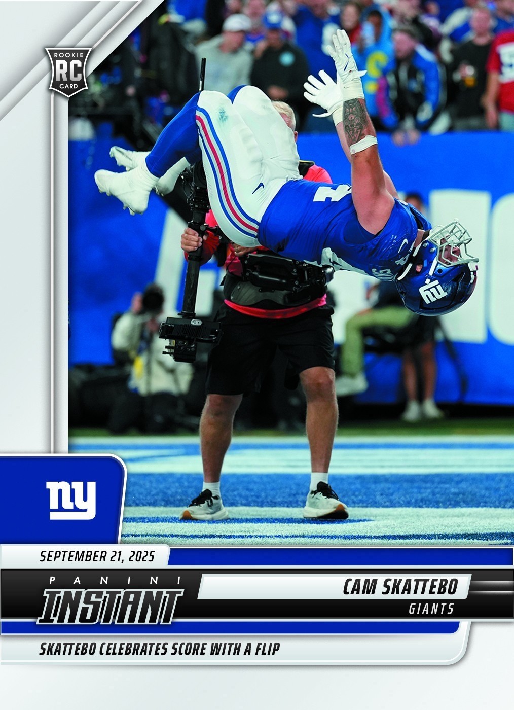 2025-26 Panini Instant NFL #98 Cam Skattebo New York Giants RC - QTY
