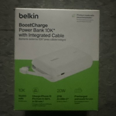 Belkin Boost Charge Power Bank 10k With Integrated Cable 10000mAh