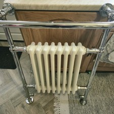 Bathroom Radiator and Towel Rail Combo Victorian Style Chrome