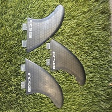 FCS I PC-7 Surfboard Honeycomb Fins- Set of 3- Gray (Thruster Set)