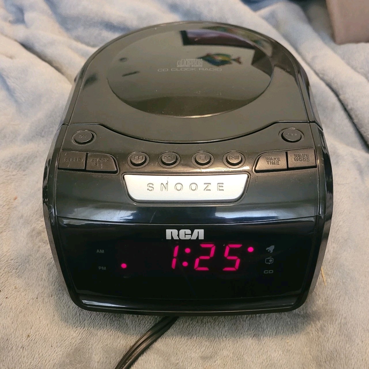 Dual Alarm Radio Black Tested Works 💿