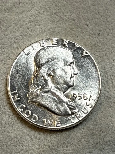 1958 Franklin Half Dollar- Choice Gem Brilliant Uncirculated+++ Luster 7861