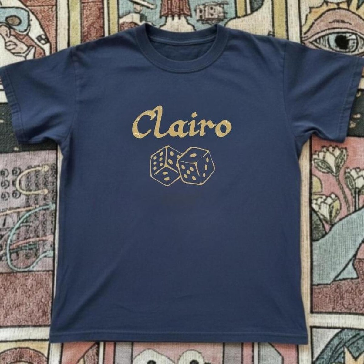 Clairo Official Merch Gold Dice Graphic T-Shirt S-5XL Unisex | eBay