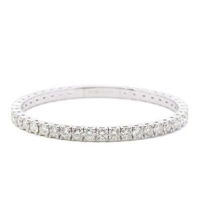 Christian Dior 9.2ctw Eternity Tennis Bangle Bracelet