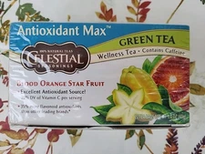 Celestial Seasonings BLOOD ORANGE  Antioxidant Green Tea -NEW in wrapper 20 Bags