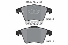 Bremsbelagsatz Vorne Teves-System für VW California T5 Camper 7EC 7EF 7EG 03-15