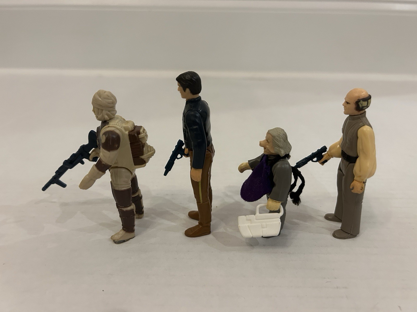 STAR WARS CLOUD CITY PLAYSET BACKDROP W FOOT PEGS & FIGS KENNER VINTAGE 1980 ESB