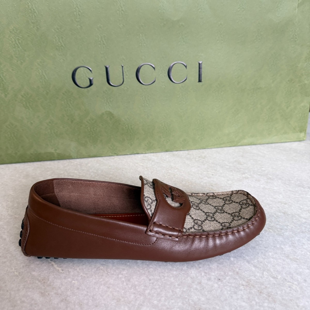 Gucci Men's Driver Shoe Interlocking G 730148 Gucci Uk 8, 9.5 & 10