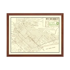 Old Map of Santa Barbara, CA 1916 - Vintage Santa Barbara Ca