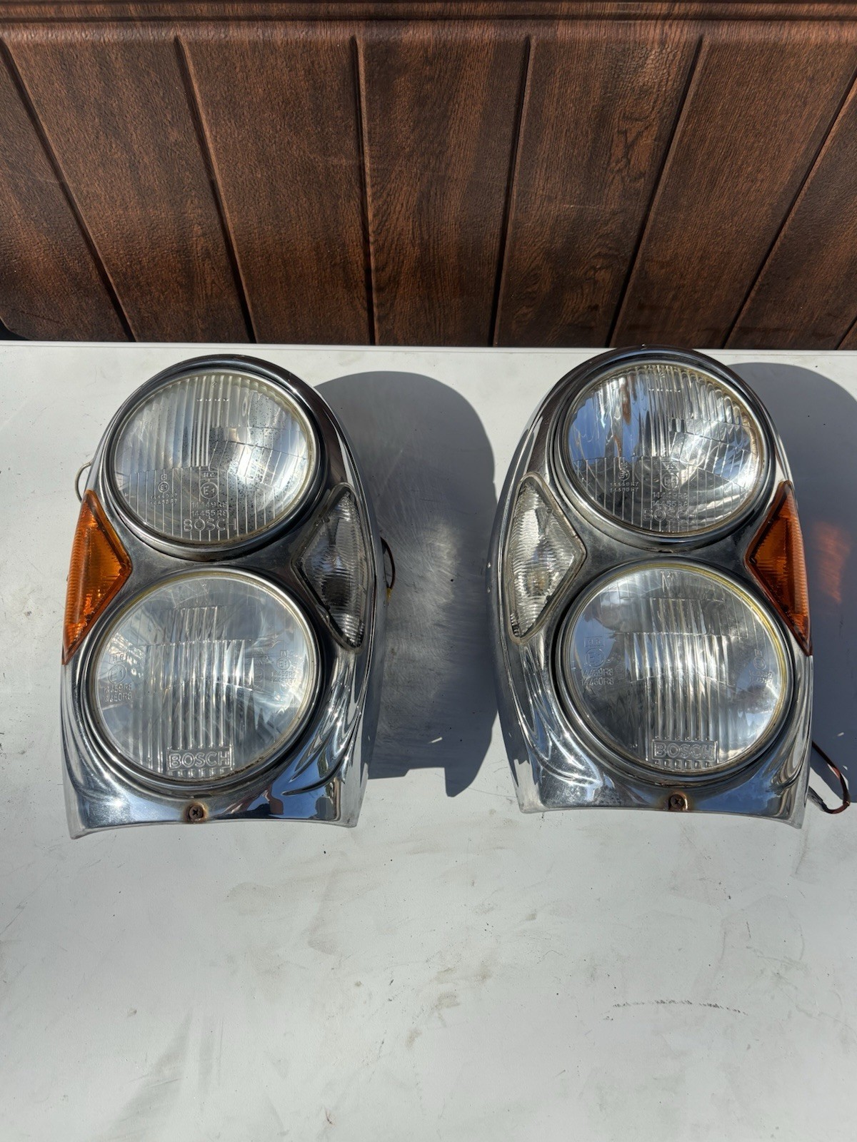 Mercedes w108 w109 w111 w112 Bosch US headlamps headlights Original Bosch