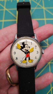 Serviced Vintage 1970 Disney Mickey Mouse Timex FUN TIMER Watch