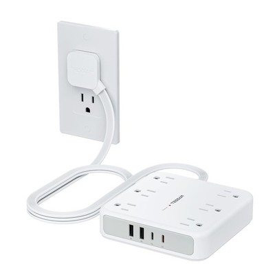 TESSAN Surge Protector Power Strip 2100J, 5FT Cord, Multi Outlet, Flat Plug