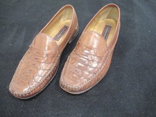 Florsheim Bridgeport 18341 Men's 8.5D Brown Woven Leather Huarache Loafers