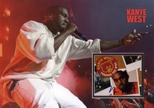 Kanye West RAPPER autograph, signed CD cover in custom-matting