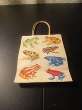 Vintage Stephen Lawrence Frog Various Colors 9"x10" Gift Bag Usa Ribbet 🐸 