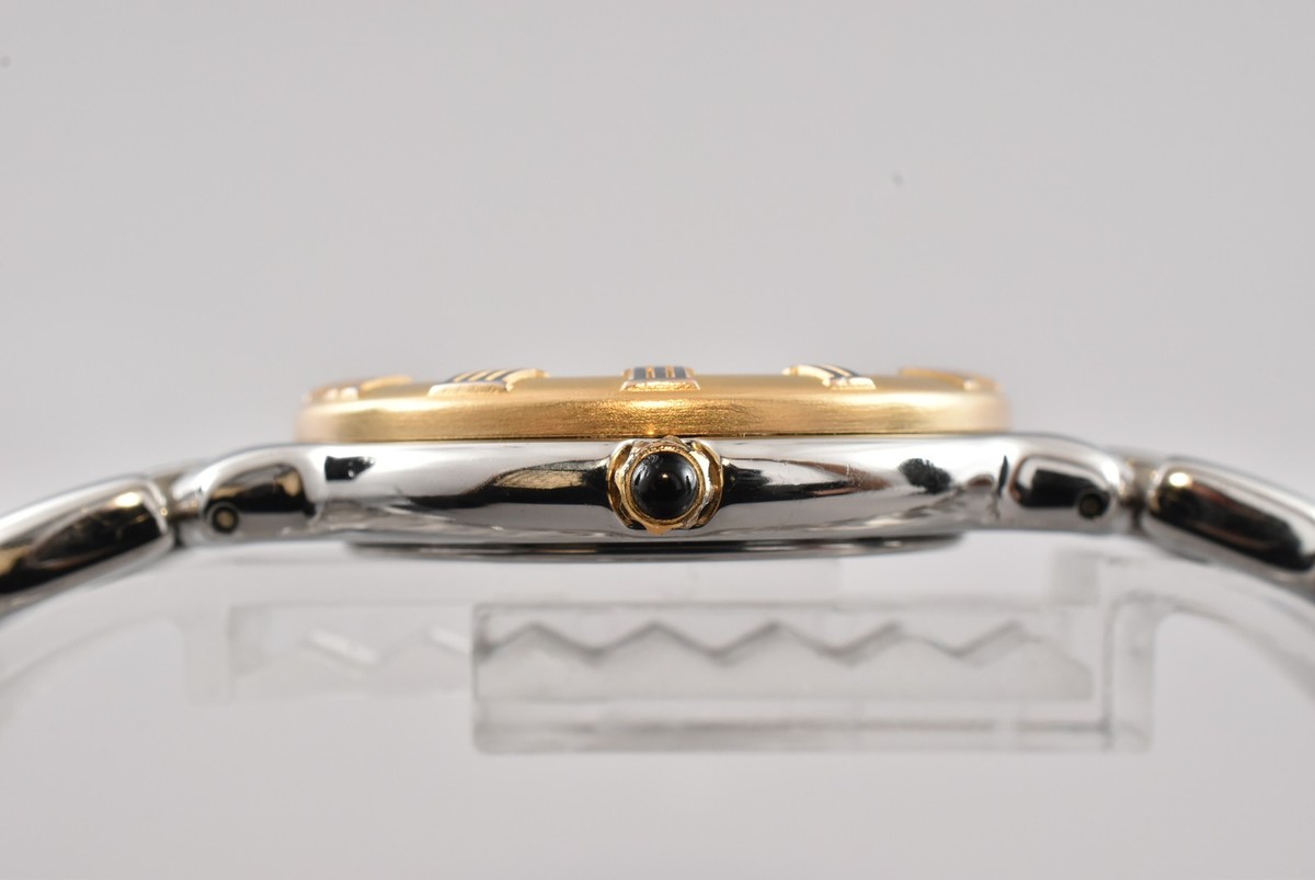 BOX Vintage FENDI 900L Gold Black Elegant Women's Men's Quartz