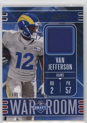 2020 Panini Absolute War Room Materials /199 Van Jefferson #WM-41 Rookie RC k6j