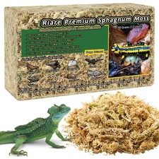 Natural Sphagnum Moss Reptile Bedding 5.3oz 6QT Dried Forest Moss for Terrarium