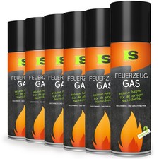 Spraytive 6x500ml XXL Butangas Feuerzeuggas N...