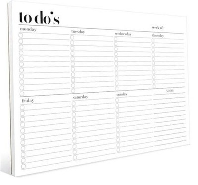 Weekly Planner Pad, Weekly To Do List Notepad, Tear Off Undated Weekly Planner