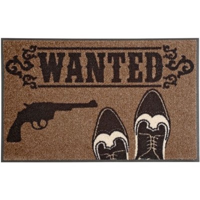 Waschbare Fußmatte - WANTED  50x75 cm - Wash+Dry Fußabstreifer Türvorleger