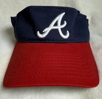 Men s Women s Atlanta Braves MLB Red Navy Visor Hat Team MLB Baseball Fan