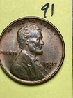 1932-D LINCOLN WHEAT CENT, Almost Uncirculated "AU" condition #91