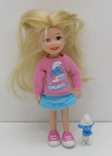 Ty Peyo Smurfs 2011 Li'l Ones 4"  Doll and 1" Smurf Figure
