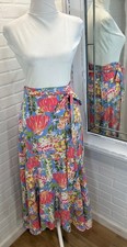 Women's Matilda Jane Floral High-low Faux Wrap Skirt Sz L Spring Summer