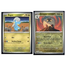 2 Card Pokemon TCG Collection - Bagon 112/159 & Shelgon 113/159 LP