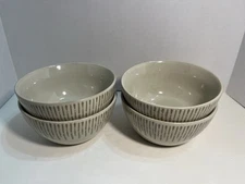 4-Over and Back Stoneware Soup BowlS EXC 1154