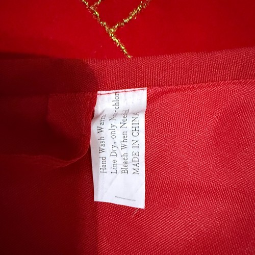 Gonna Albero di Natale Vintage Velluto Rosso 44" Babbo Natale Camino Giocattoli Orsacchiotto - Foto 5 di 5