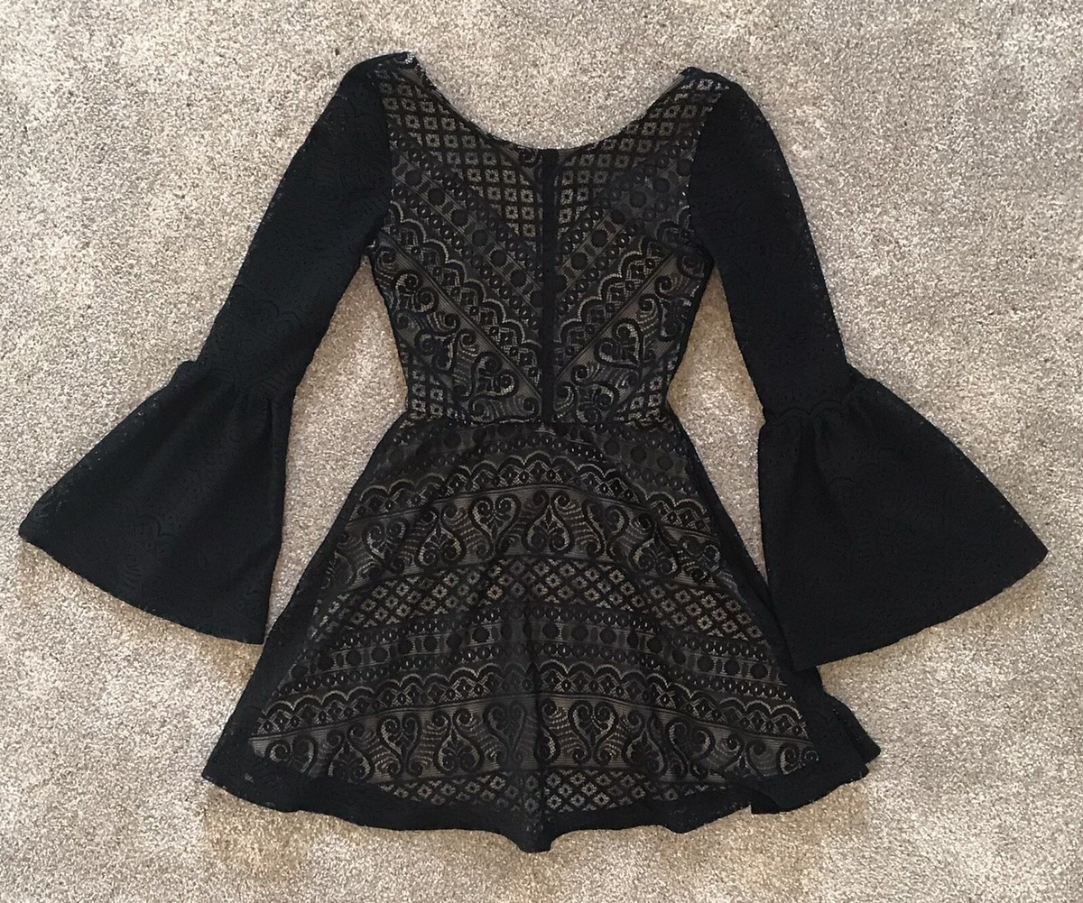 black lace dress with beige underlay Black White Lace Nude Tulle A-line Wedding Dress Nude Pink