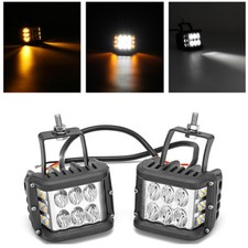 2x 4" 60W Strobe LED Work Lights Offroad SPOT Pods Fog ATV SUV UTV Driving Lamp