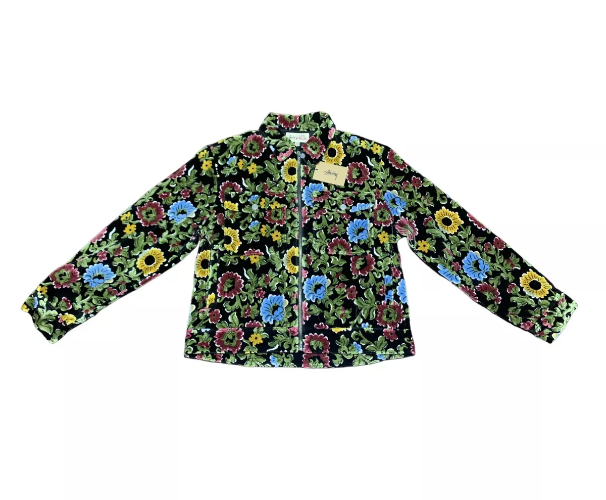 stussy floral jacquard garage jacket