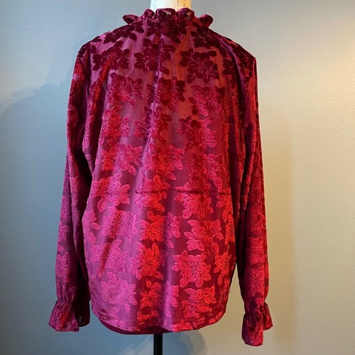 Nuevas con etiquetas Damas Mangas Largas Rojo/Marrón Florales Marc New York G6.4-5 - Imagen 11 de 18