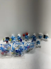 Lot of 11 McDonalds Happy Meal Smurf Toy Figurines  2011 Gently Used 3"