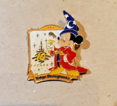 TOKYO DISNEYLAND SORCERER MICKEY 10 YEARS ANNIVERSARY 1993 PIN