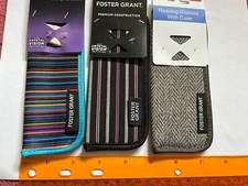 3pcs Foster Grant Reading Glasses with Case fit like pearlsa size reading glasse