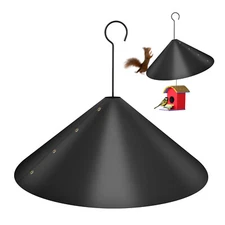 Anti-Rust Wrap Around Squirrel Baffle Protects Bird Feeder from Raccoon Squirrel