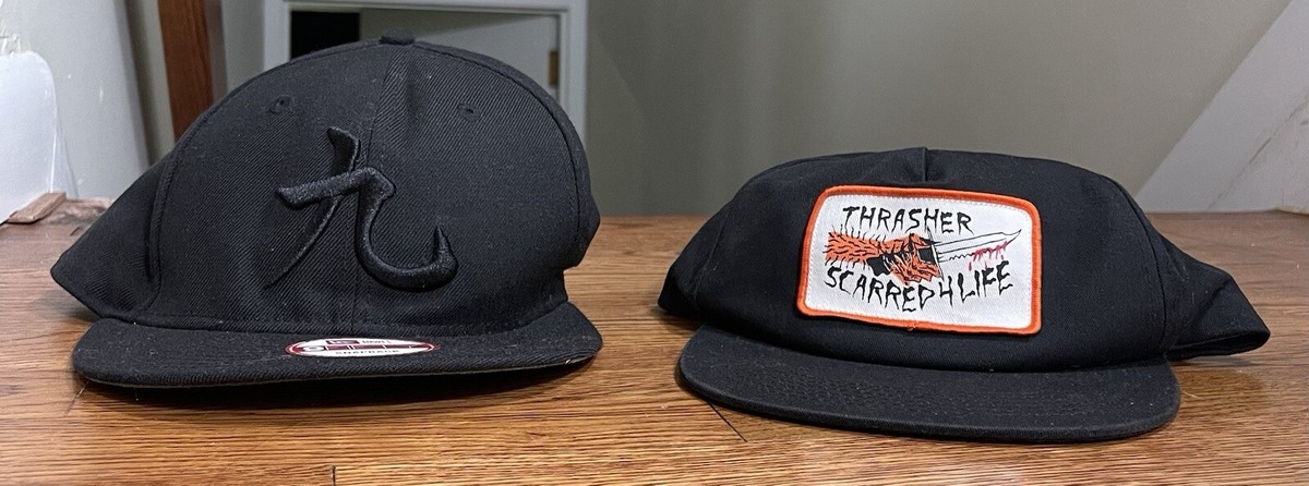 Thrasher Magazine New Era Hat SnapBack Lot Black Camo Unisex One Size Pre  Owned