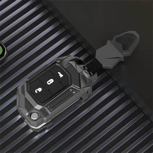 For Jeep Wrangler JL Gladiator JT JLU 3 Button Zinc Alloy Car Key Fob Case Cover - Bild 16 von 18