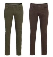 Men's Skinny Twill Pants Slim Fit Pants