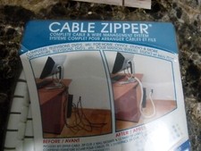 NEW White Evriholder Cable Zipper Cable  Wire Management System- new